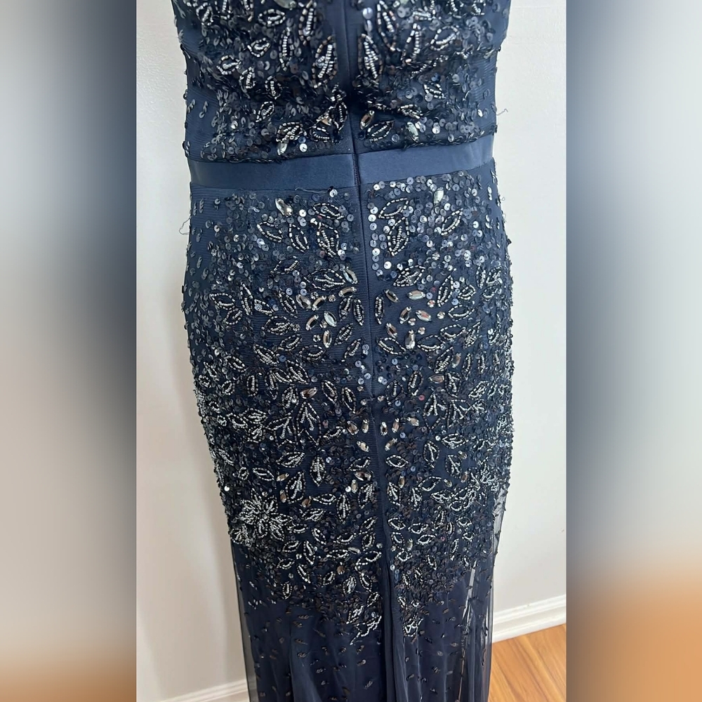 Adrianna Papell Midnight Blue Sequin Dress - Picture 6 of 13